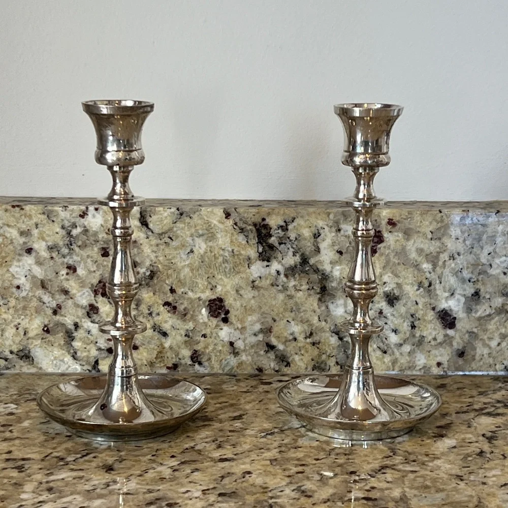 Silver plate Candle Holders